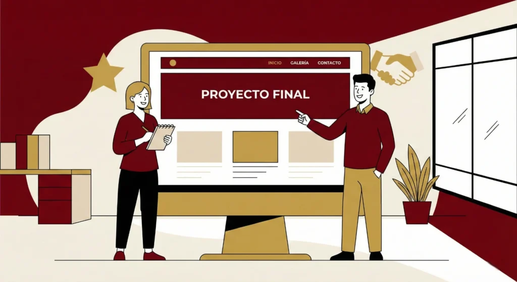 Retoques finales al sitio web con feedback del cliente antes de la entrega.