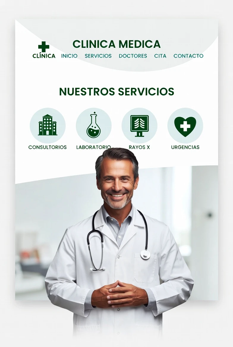 Sitio web moderno para clínica en Alcorcón
